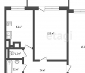 2-комн, 49кв м, этаж 6/9 улица Джамбула, 2А