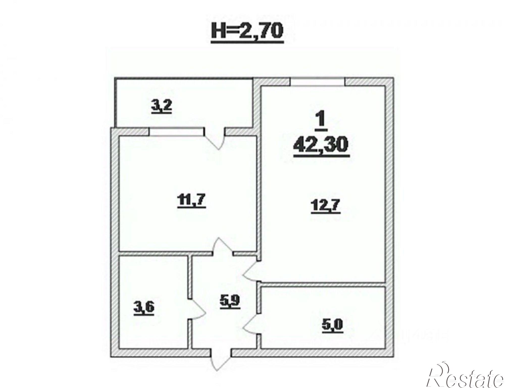 Купить квартиру за 7 150 000 рублей на Калининград, Ю.Гагарина ул