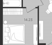 1-комн, 42кв м, этаж 1/9 улица Старшины Дадаева, 55 к1
