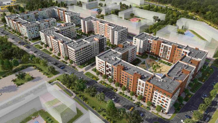 1-комн квартира в новом доме Героя России Катериничева улица, д.1