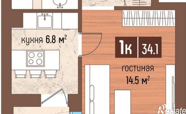 1-комн квартира ул Ольховая, 32 16,  д. 32 16,  к. 16