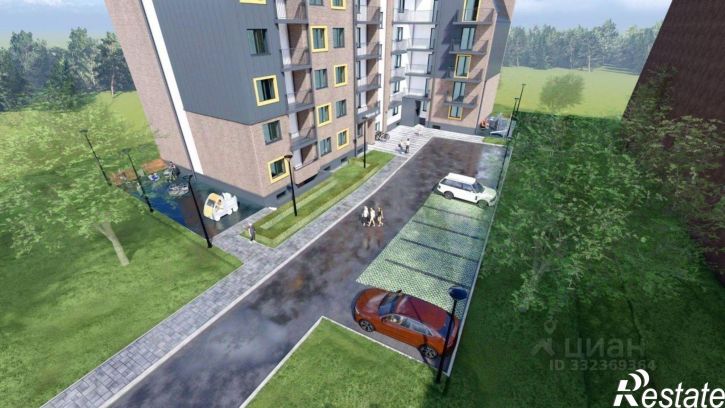 2-комн квартира в новом доме Пионерский, Рабочая улица, 42