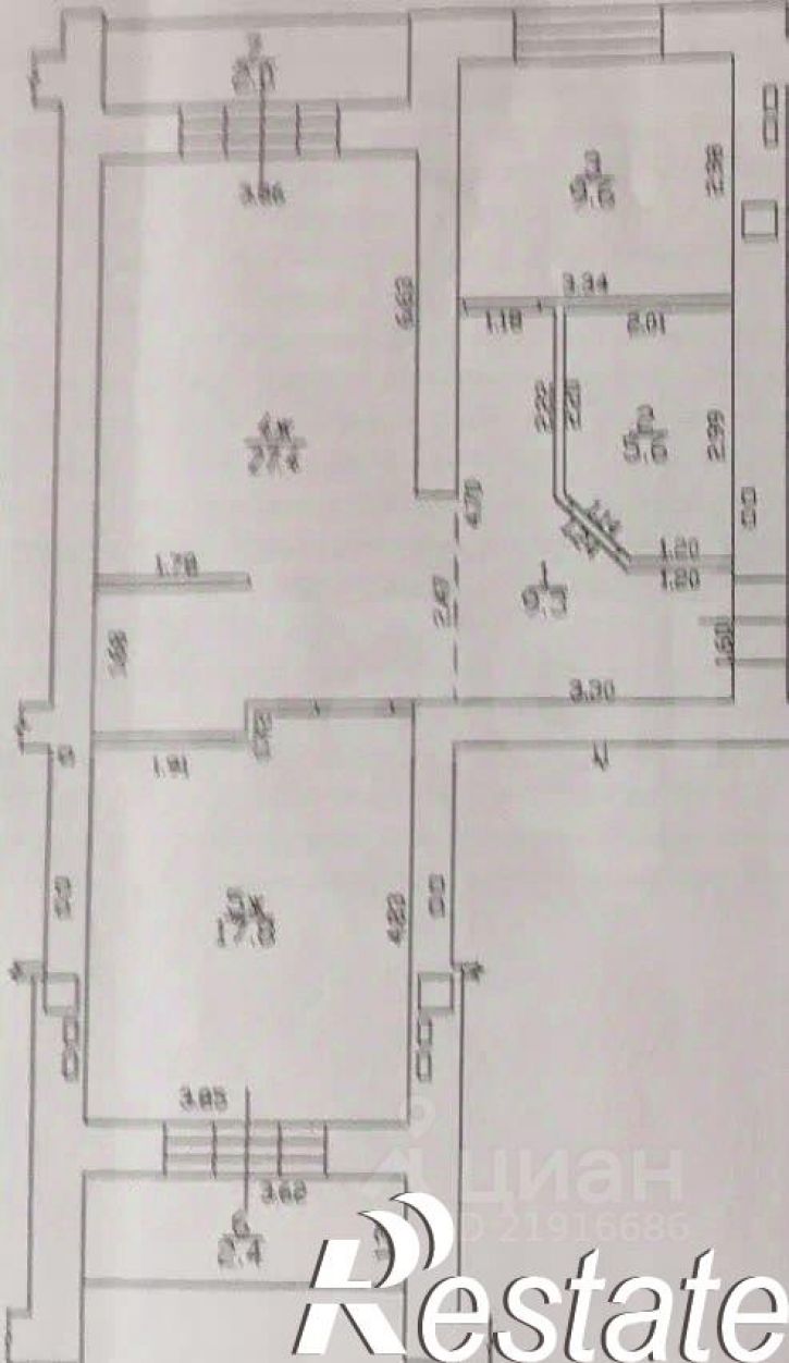 2-комн квартира Комсомольский переулок, 3,  д. 3
